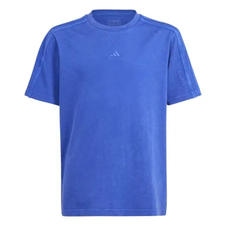 Vaikiška Marškinėliai su trumpomis rankovėmis Adidas IS4648 7-8 metų Mėlyna